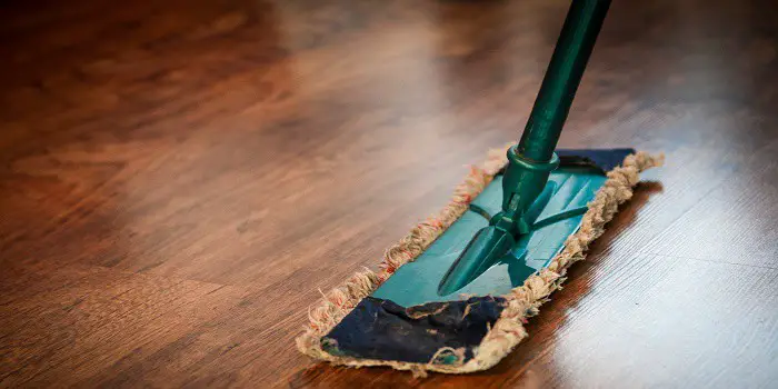 cleaning wood floor with mineral spirits