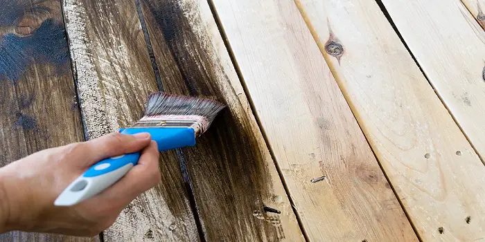 concrete paint on wood