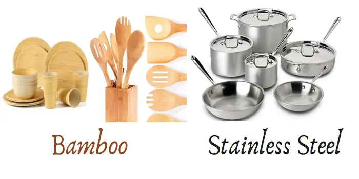 Bamboo vs Stainless Steel Utensils for Kitchen