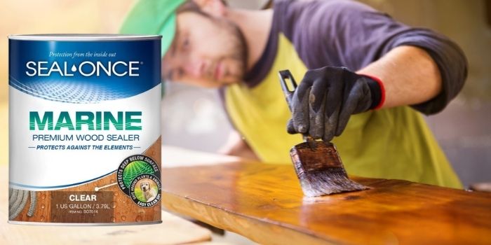 Seal-Once Marine Premium Wood Sealer - Waterproof Sealant - Wood