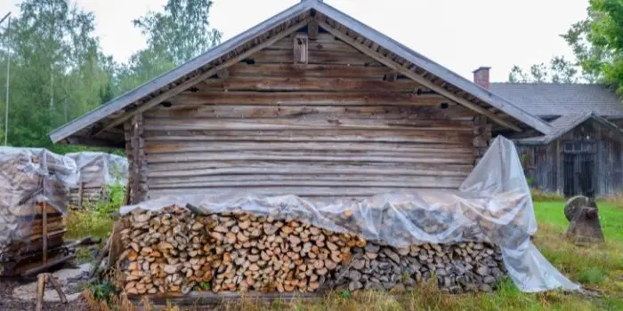 tarp to cover firewood when storing