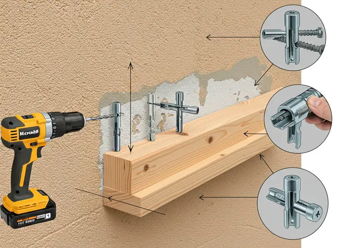 fixing wood to stucco