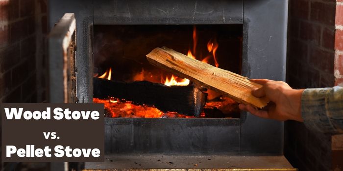 difference between wood stove vs. pellet stove
